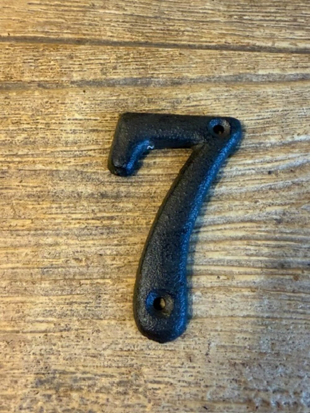 Number "7" (Seven) House Adress Number Solid Cast Iron 3 5/8" tall 13021-7